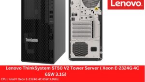 Lenovo ThinkSystem ST50 V2 Tower Server Intel Xeon E-2324G 4C 65W 3.1GHz 16 GB RAM Model 4TB HDD 7D8JA02YEA Lenovo ThinkSystem ST50 V2 Tower Server