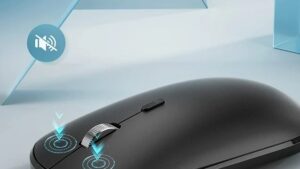 mouschi Elegant Ultra-Thin 2.4G Wireless Mouse Compatible with 3 Adjustable DPI Level