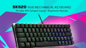Cooler Master SK620 60% Space Gray Mechanical Low Profile Gaming Keyboard