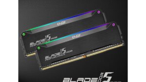ND5U3264321BRKDA OLOy Blade DDR5 RGB RAM Kit 64GB 6400 MHz CL32 OLOy Blade DDR5 RGB RAM Kit 64GB (2 x 32GB) 6400 MHz CL32 (PC5 51200) 288-Pin 1.35V Gaming UDIMM Support XMP 3.0 / AMD EXPO (ND5U3264321BRKDA) - Black Hairline