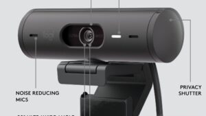 960-001424 Logitech Brio 500 Full HD Webcam Logitech Brio 500 Full HD Webcam with Auto Light Correction