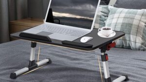 Laptop Table for Bed Height and Angle Adjustable LAPTOP TABLE Q8-L FOR 14"-17" ADJUSTABLE 0-36 DEGREE ALUMINIUM LEGS Laptop Table for Bed or Sofa Height and Angle Adjustable