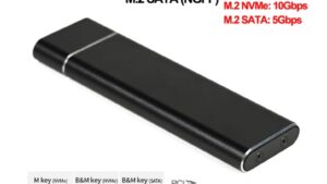 Aluminum M.2 Dual Protocol NVME SATA SSD Enclosure Adapter