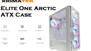 Xigmatek Elite One Arctic ATX Mid Tower Gaming PC Case w/FRONT PANEL TEMPERED GLASS