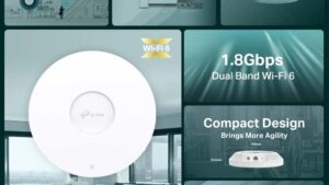 TP-Link EAP610 Ultra-Slim Wireless Access Point for Business | Omada True Wi-Fi 6 AX1800 | DC Adapter Included | Mesh