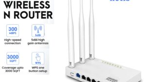 WF2409E 300Mbps High-Speed Wireless N Router | Smart 3 x 5dBi High Gain Antennas with Parental Control for Computers