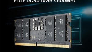 TED516G4800C40D TEAMGROUP Elite Laptop RAM DDR5 16GB 4800MHz TEAMGROUP Elite SODIMM DDR5 16GB 4800MHz (PC5-38400) CL40 Non-ECC Unbuffered 1.1V 262 Pin Laptop Memory Module Ram - TED516G4800C40D