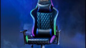 GEATIX-UT-B918 GEATIX UT-B918 Ergonomic RGB Gaming Chair GEATIX UT-B918 High-Back Ergonomic Gaming Chair with RGB LED Lights