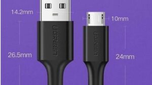 UGreen USB 2.0 A To Micro USB Cable Nickel Plating - 1m (Black) - Charging & Data transfer for Smartphones