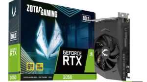 ZOTAC GAMING GeForce RTX 3050 6GB GDDR6 Solo - ONE FAN NVIDIA RTX 3050 - GDDR6 Graphics Memory - FireStorm Utility - 2nd Gen Ray Tracing Cores