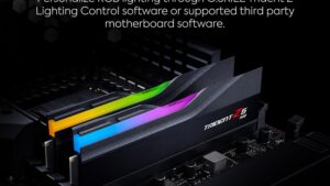 G.SKILL Trident Z5 RGB Series (Intel XMP 3.0) DDR5 RAM 32GB (2x16GB) 6400MT/s CL32-39-39-102 1.40V Desktop Computer Memory UDIMM - Matte Black (F5-6400J3239G16GA2-TZ5RK) RGB Intel DDR5 RAM 32GB 6400