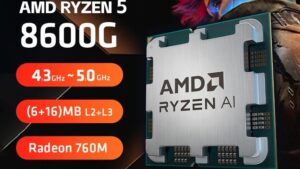 RYZEN5-8600G-BOXED AMD Ryzen 5 8600G 6-Core Socket AM5 AMD Ryzen 5 8600G - Ryzen 5 8000-G Series 6-Core 4.3 GHz Socket AM5 65W AMD Radeon 760M Processor - AI Accelerators - AMD Wraith Stealth Cooler Included - 100-100001237BOX