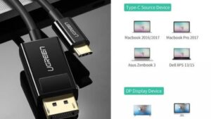 UGREEN-50994 UGREEN USB-C to Display Port cable 150cm UGREEN USB-C to Display Port cable 1.5 meters