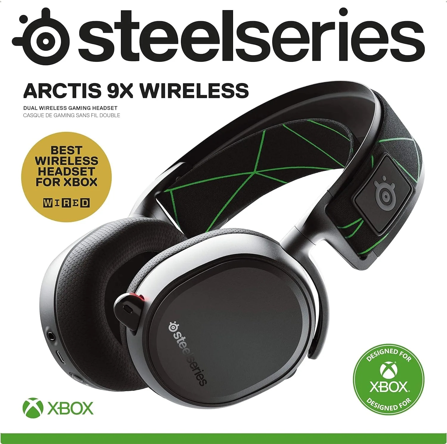 ARCTIS-9X-WIRELESS SteelSeries Arctis 9X Wireless Gaming Headset SteelSeries Arctis 9X Wireless Gaming Headset – Integrated-Xbox Wireless + Bluetooth – 20+ Hour Battery Life – for-Xbox One and Series X