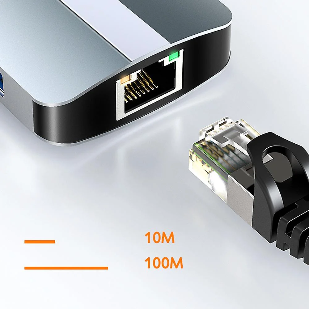 Type C To Sd/tf + Usb 3.0 & 2.0 Hub Hdtv + Lan + Pd