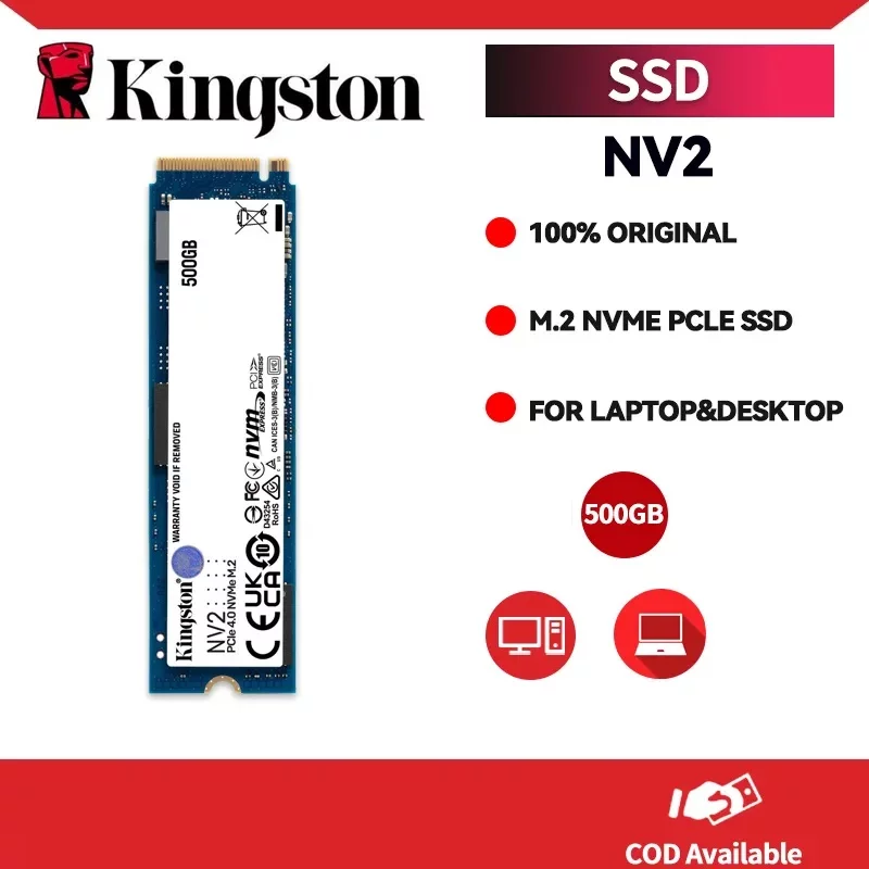 Kingston NV2 500G M.2 2280 NVMe Internal SSD