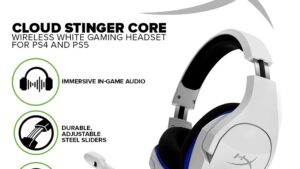 STINGER-CORE-WOB Stinger Core White Wireless Gaming Headset HyperX HHSS1C-KB-WT/G Cloud Stinger Core – Wireless Gaming Headset