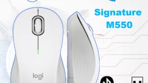 910-006592 Signature M550 Wireless Bluetooth Mouse White Logitech Signature M550 Wireless Bluetooth Mouse with Logi Bolt USB Receiver -  Small to Medium Sized Hands