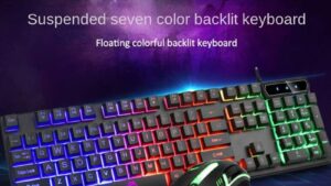 LDK-832-BLACK Suspended Keypress RGB Keyboard Mouse Combo LDK.ai 832 Multimedia Suspended Keypress Keyboard and Mouse Combo