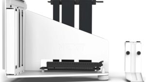 NZXT-GPU-BRACKET White NZXT Vertical GPU Mounting Kit NZXT Vertical GPU Mounting Kit - AB-RH175-W1-175 mm PCIe 4.0x16 Riser Cable - GPU Holder - Sturdy Steel Bracket - White