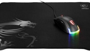 MSI Agility GD30 Gaming Mouse Pad Ultra-Smooth Low-Friction Textile Surface Natural Rubber Base Extra Soft Comfortable Touch Anti-Slip 