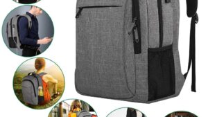 Laptop Backpack -  Anti Theft Pockets - USB Charging Port - Water Resistant -  STORAGE SPACE & Organized POCKETS  - Fits 15.6 Inch Notebook - For Travel College School - Grey Grey Laptop Backpack Fits 15.6" Notebook