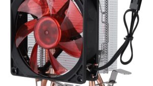 CPU-COOLER-R90 R90 RGB CPU Cooler 90x90x25mm Fluid Bearing  90mm Fan ; 3PIN 2 Heatpipes Aluminum Heatsink ; 2000±10%RPM 45CFM