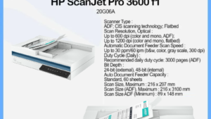 20G06A-HP-SCANNER HP ScanJet Pro 3600 f1 60 ppm Duplex Scanning HP ScanJet Pro 3600 f1 – 60 Images or 30 Pages Per Minute with Two-Sided Single-Pass Scanning ; Duplex Scanning