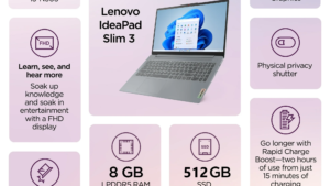 82XB009DAD IdeaPad Slim Core i3-N305 8GB RAM 512GB SSD Lenovo IdeaPad Slim 3 15IAN8 Intel® Core™ i3-N305