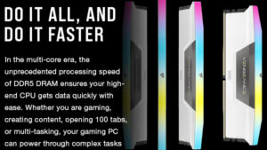 CMH32GX5M2B6400C36W CORSAIR VENGEANCE RGB DDR5 RAM 32GB 6400MHz CORSAIR VENGEANCE RGB DDR5 RAM 32GB (2x16GB) 6400MHz CL36 (PC5 51200) 288-Pin Intel XMP iCUE Compatible Computer Memory - White (CMH32GX5M2B6400C36W)