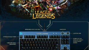 920-010539 Logitech G PRO RGB Keyboard League of Legends Logitech G PRO Mechanical GX Brown Tactile Switch Gaming Keyboard – Ultra-Portable Tenkeyless Design