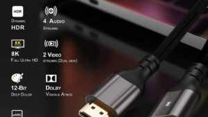 10 meters 8K HDMI to HDMI Cable 48Gbps Ultra High Speed HDR