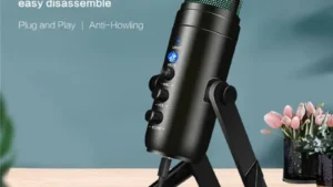 PRO-MIC-RGB-TRIPOD RGB Condenser USB Microphone with Stand Desktop RGB Microphone USB Condenser Microphone with Stand