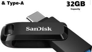 SDDDC3-032G-G46 Go USB Type-C USB A Flash Drive 32GB SanDisk Ultra Dual Drive Go USB Type-C – 2-in-1 Flash Drive