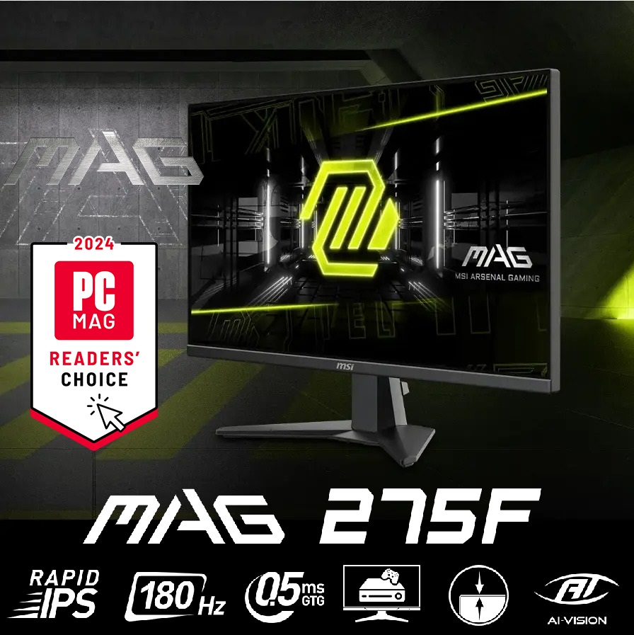 9S6-3CE21M-008 MSI 27inch Gaming Monitor 180Hz HDR Ready MSI MAG 275F Gaming Monitor