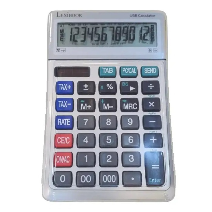 Lexibook Calculator SCU 100 With USB Connection Compatible with EXCEL & WORD