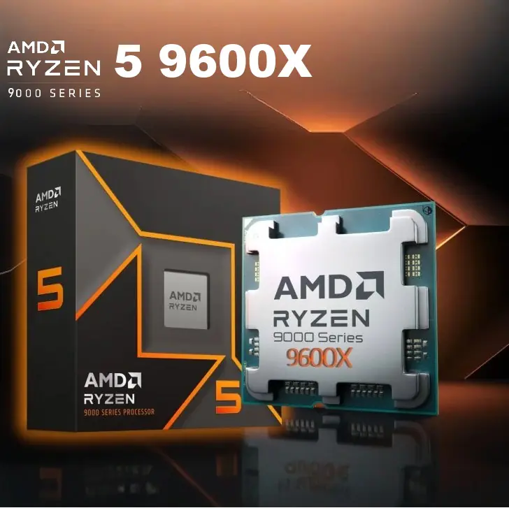 AMD-RYZEN5-9600X CPU AMD Ryzen 5 9600X 9000 Series CPU AMD Ryzen 5 9600X - Ryzen 5 9000 Series Granite Ridge (Zen 5) 6 Cores / 12 Threads ; 5.4 GHz Max Boost ; Socket AM5 65W ; Radeon Graphics Processor ; Supports PCIe Gen 5 ; AMD EXPO™ Technology ; AI-Ready