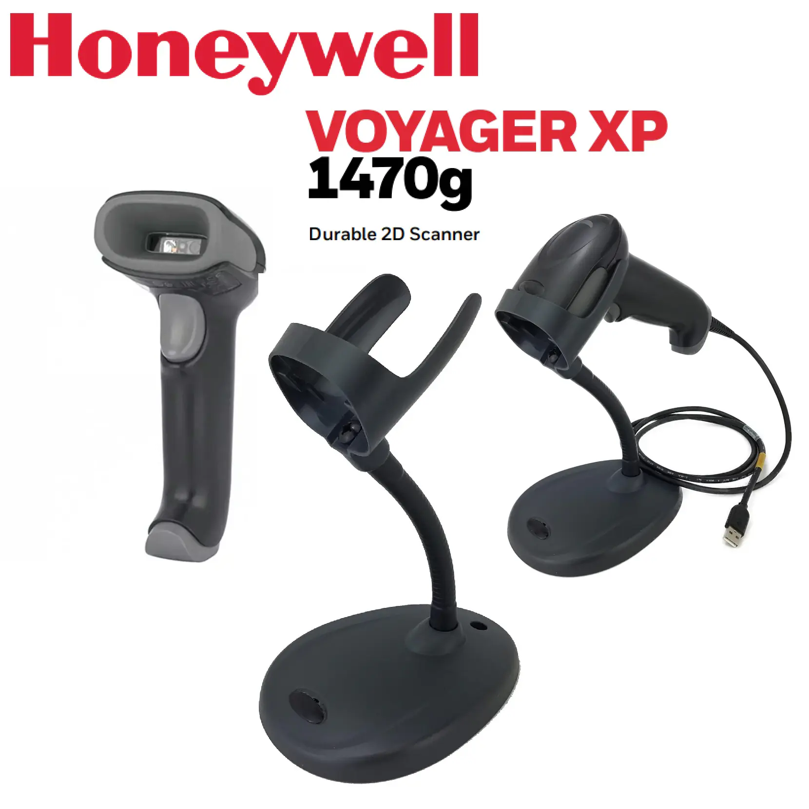 HONEYWELL-1470G Voyager XP 1470g 2D Barcode Scanner w Stand Honeywell Voyager XP 1470g Durable Omni-directional 1D