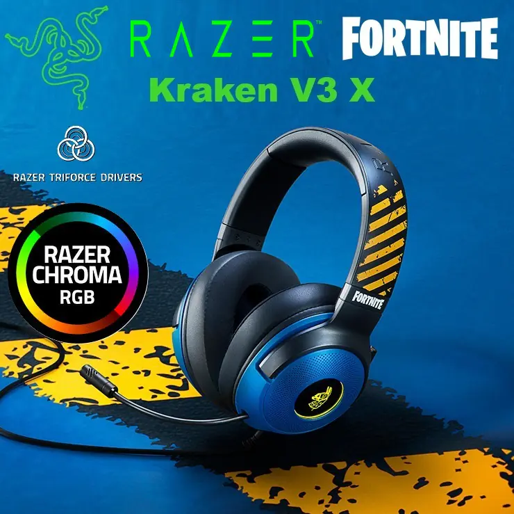 RZ04-03750500-R3M1 Fortnite Kraken V3 X Wired USB Gaming Headset Razer Kraken V3 X Wired USB Gaming Headset