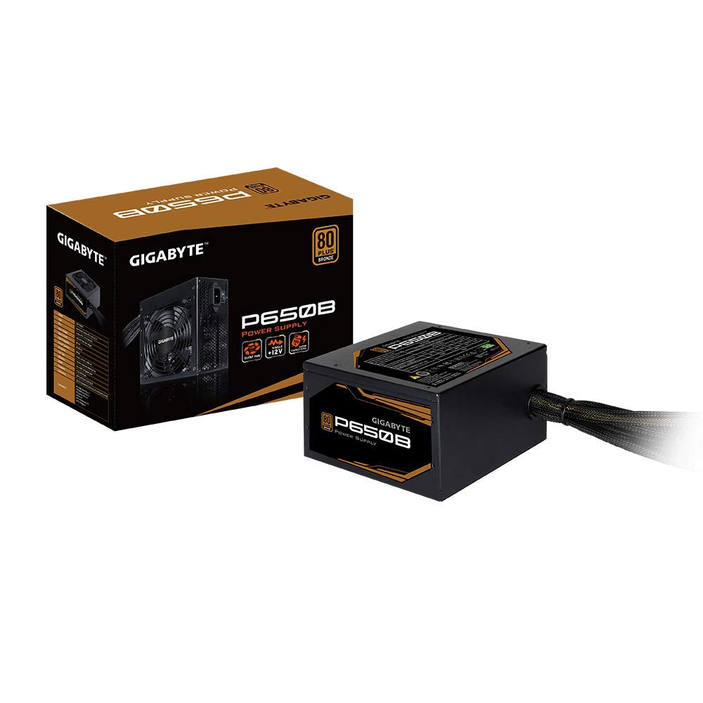 GIGABYTE P650B GP-P650B PSU 650 W Intel Form Factor ATX 12V v2.31 80 PLUS BRONZE Certified Non-Modular Active PFC (>0.9 typical) PFC Power Supply