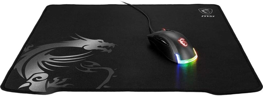 MSI Agility GD30 Gaming Mouse Pad Ultra-Smooth Low-Friction Textile Surface Natural Rubber Base Extra Soft Comfortable Touch Anti-Slip 