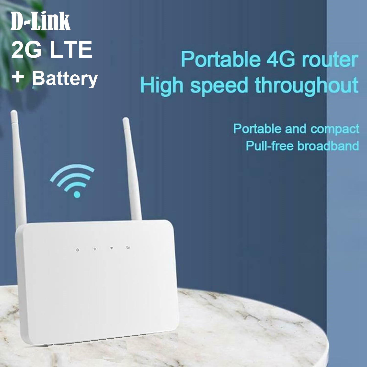 DWR-M921B D Link 4G LTE CAT 4 Router N300 WiFi Modem D-Link 4G LTE CAT 4 Router N300 WiFi Modem + Battery