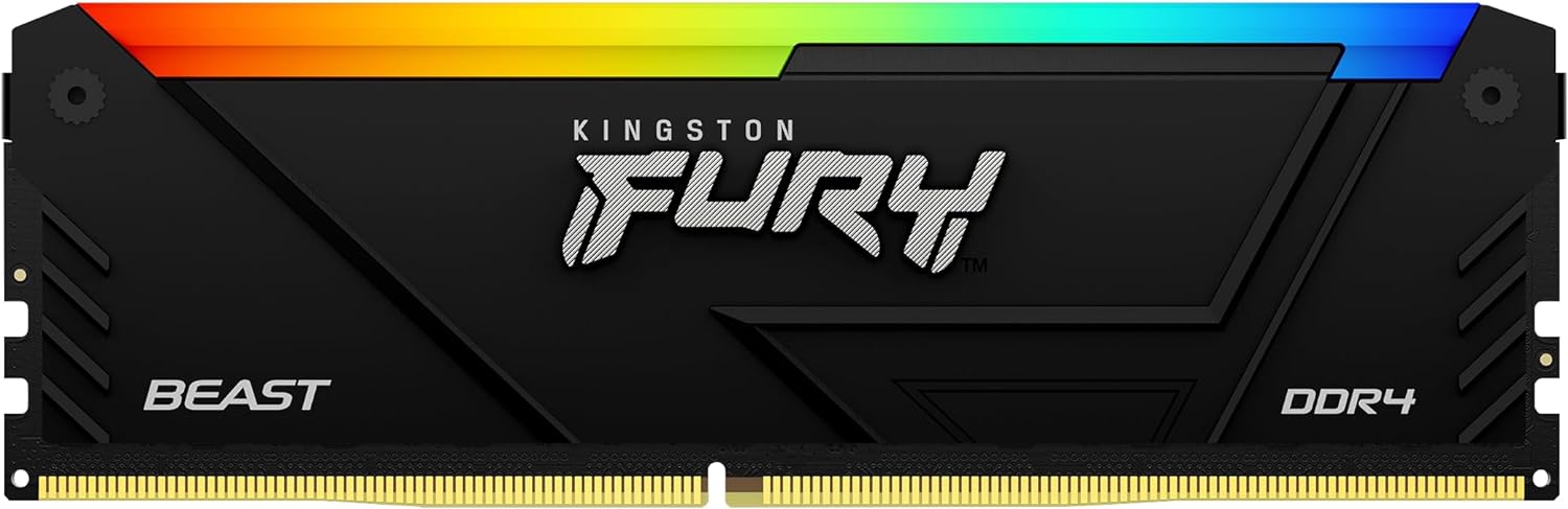 RAM Kingston Fury Beast RGB 8GB 3200MT/s DDR4 CL16 DIMM Computer Memory KF432C16BB2A/8