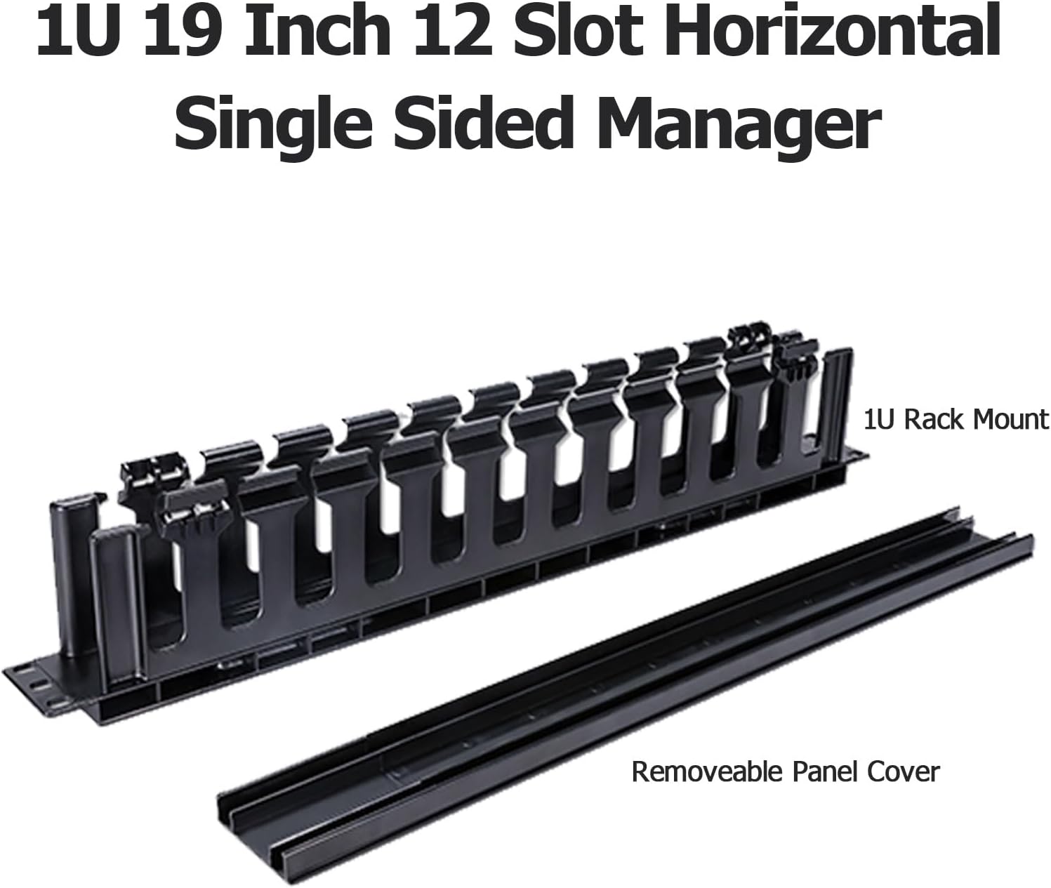 1U 19 Inch 12 Slot Horizontal Single Sided Manager