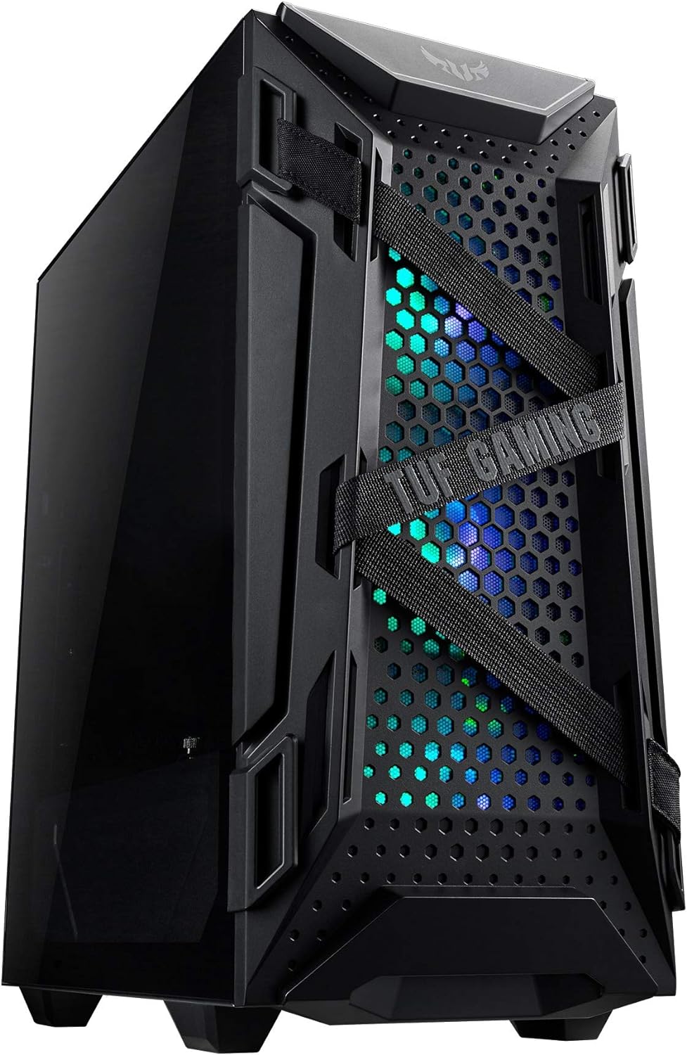 ASUS TUF Gaming GT301 Mid-Tower Compact Case for ATX Motherboards with honeycomb Front Panel