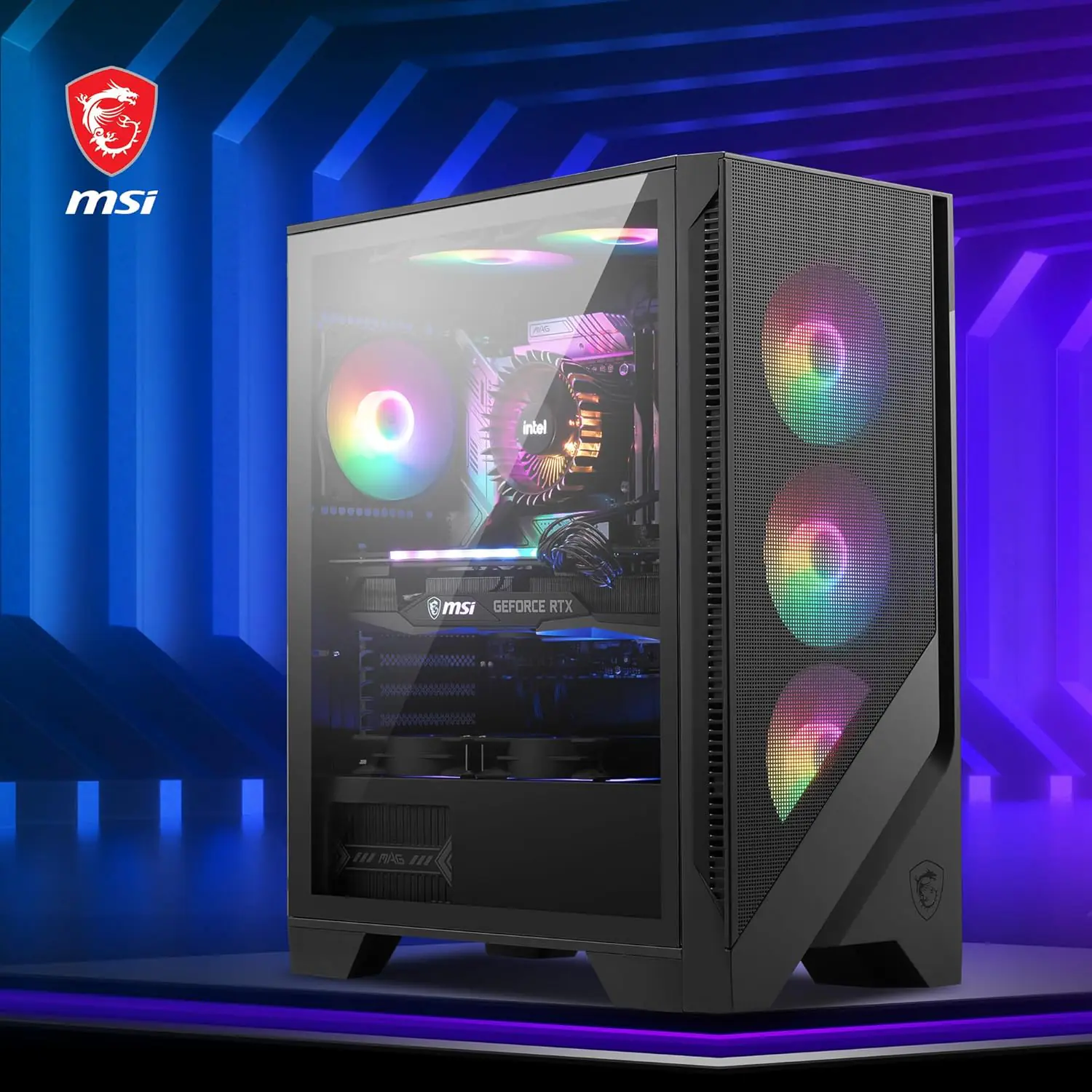 306-7G23A21-809 MSI MAG Forge 120A ATX RGB Gaming PC Case MSI MAG Forge 120A Airflow Premium Gaming PC Case