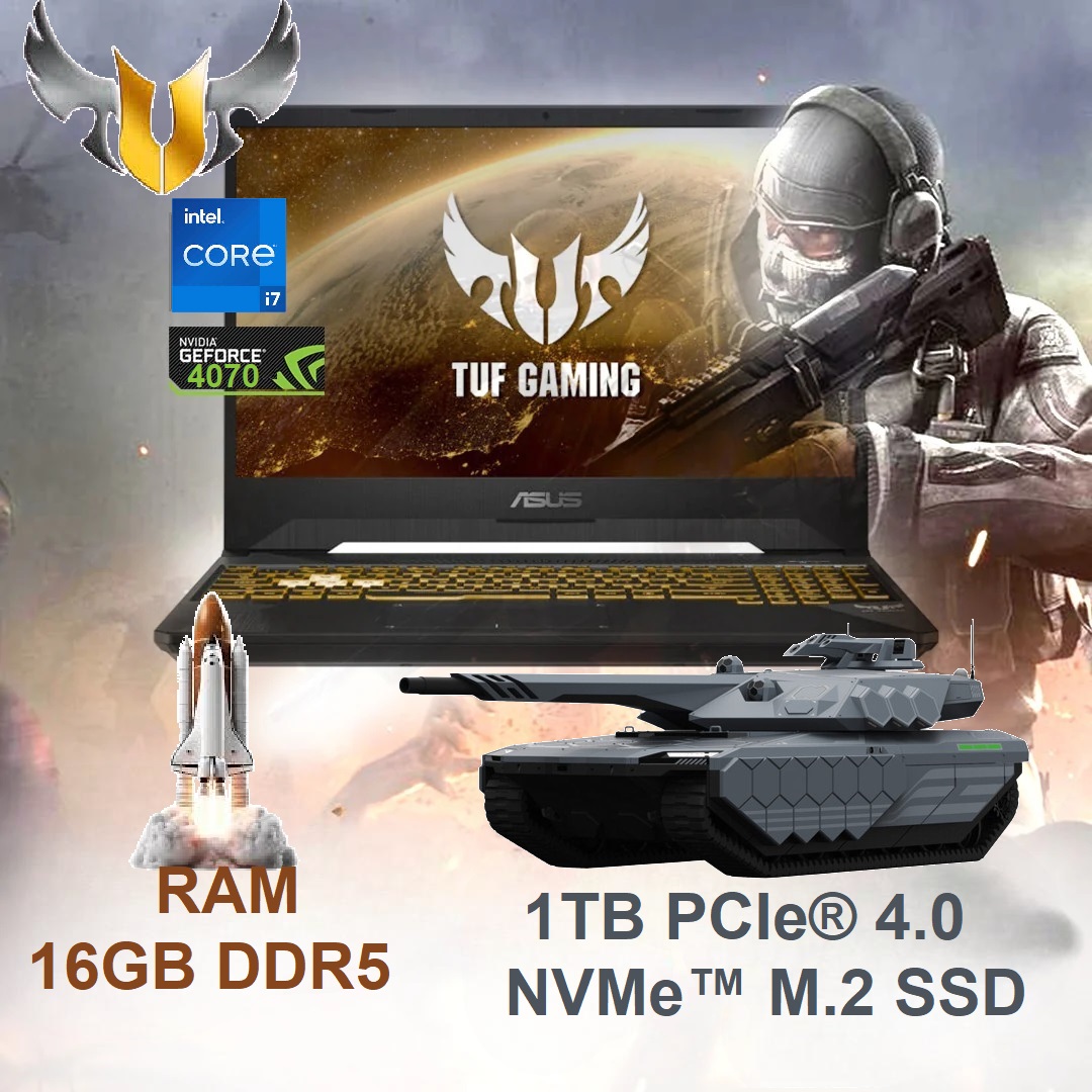 TUF Gaming F15 i7-13620H RTX 4070 1TB SSD TUF Gaming F15 i7-13620H RTX 4070 16GB DDR5