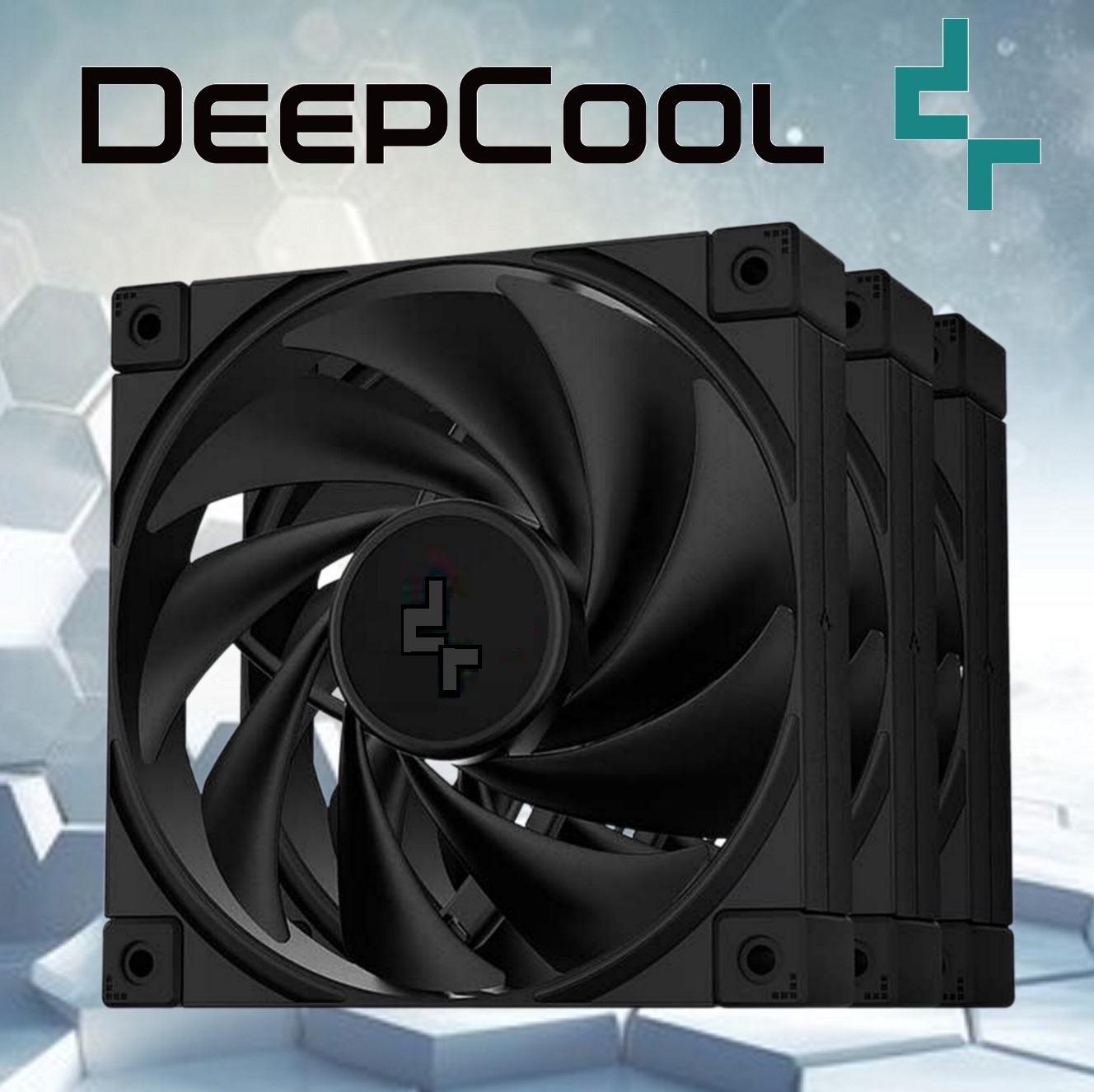 FD14-BK-3IN1 DeepCool 140mm PWM 4-Pin Daisy Chain 3 Fans DeepCool FD14 140mm 3 Fans ; 25.2 dB(A) Noiseless ; High Performance 4-Pin PWM Fan Outfitted With 8-Pin Connection In Frame To Daisy Chain ; Corner Rubber Pads