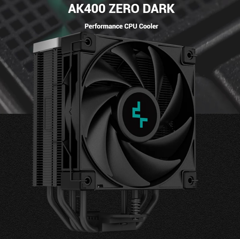 R-AK400-BKNNMN-G-2 DeepCool AK400 ZERO DARK CPU AIR COOLER 220W DeepCool AK400 ZERO DARK CPU AIR COOLER