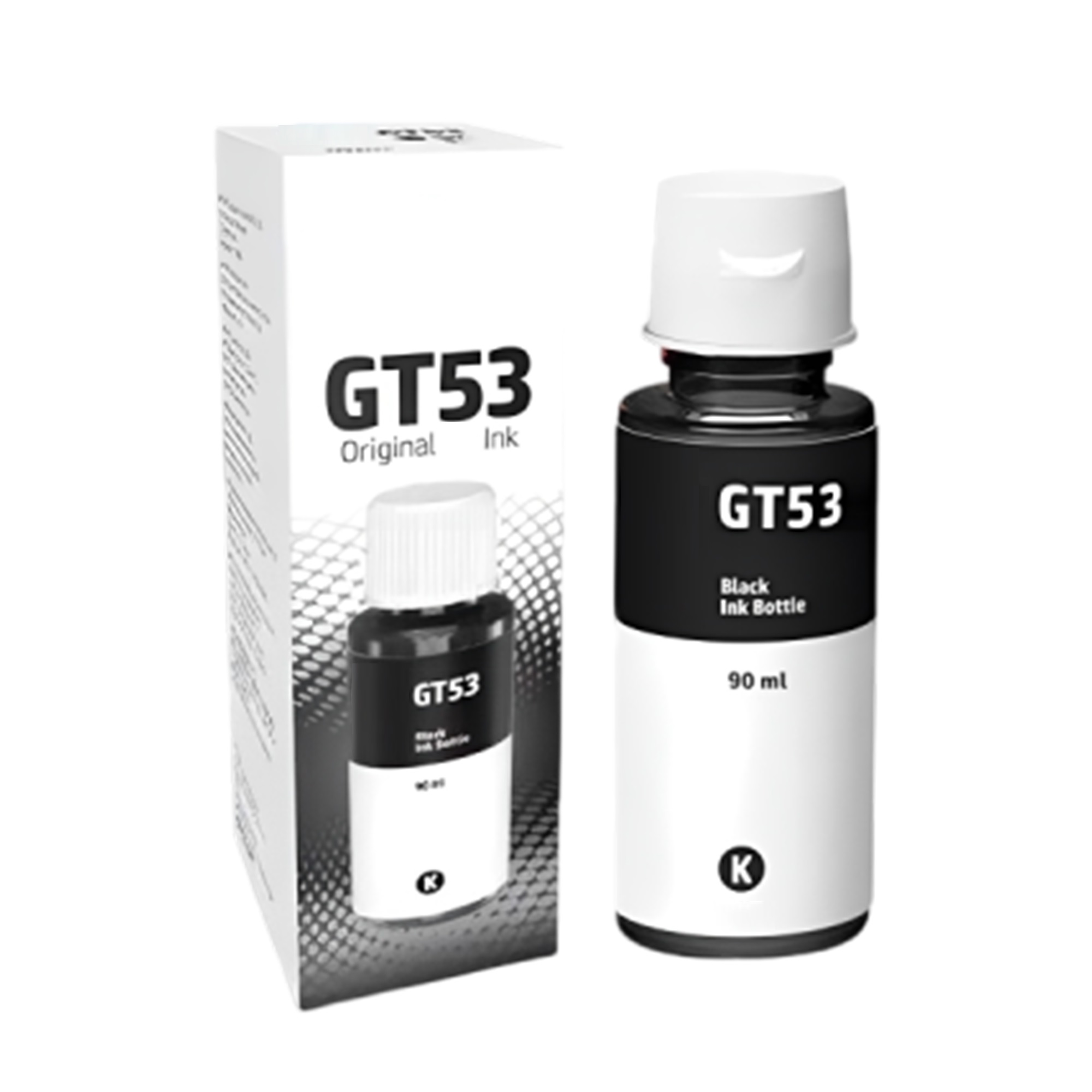 Black Compatible Ink Refill Bottle Replacement GT53 - 90 ml - for HP Deskjet Ink Advantage 5575 All-in-One; HP Deskjet Ink Advantage 5645 All-in-One  Ink Refill Bottle Replacement GT53 - BLACK